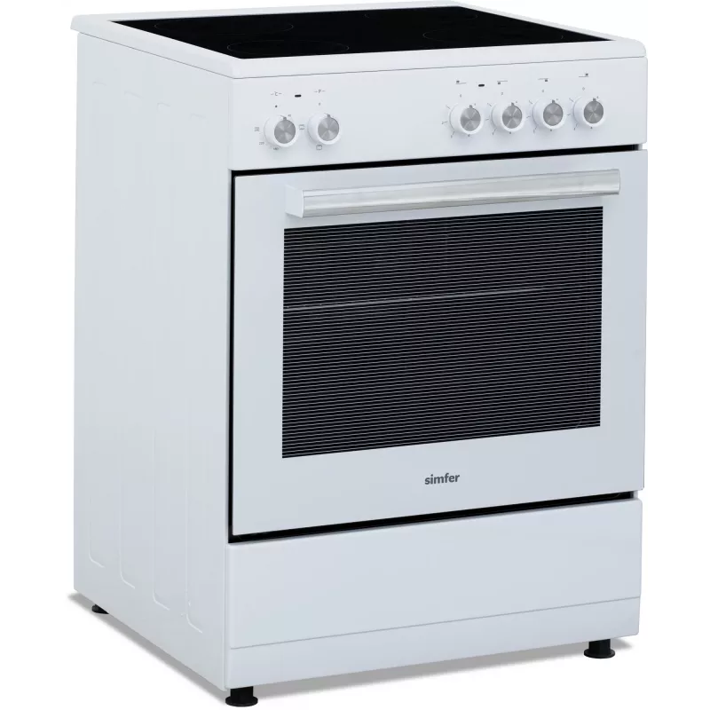 Simfer 6043SEDBB Freestanding Electric Cooker, 62 L, White