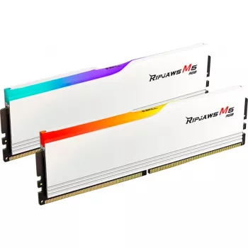 DIMM 64 GB DDR5-6000 (2x 32 GB) Dual-Kit, Memory White, F5-6000J3040G32GX2-RM5RW, Ripjaws M5 RGB, INTEL XMP