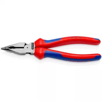 08 22 185, needle nose pliers, 1.3 cm, 61 HRC, blue, red, 55 mm, 185 mm