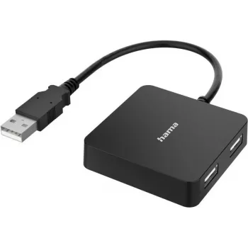 Hama 00300081 interface hub USB 2.0 Type-A 480 Mbit/s Black