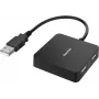 Hama 00300081 interface hub USB 2.0 Type-A 480 Mbit/s Black
