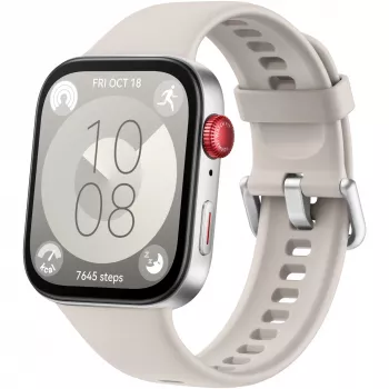 Huawei Watch Fit 3 - Aluminium Alloy - Smart Watch with Strap - Leather - White - Wrist Size: 120-190 mm - Display 4.6 cm (1.82) - Bluetooth