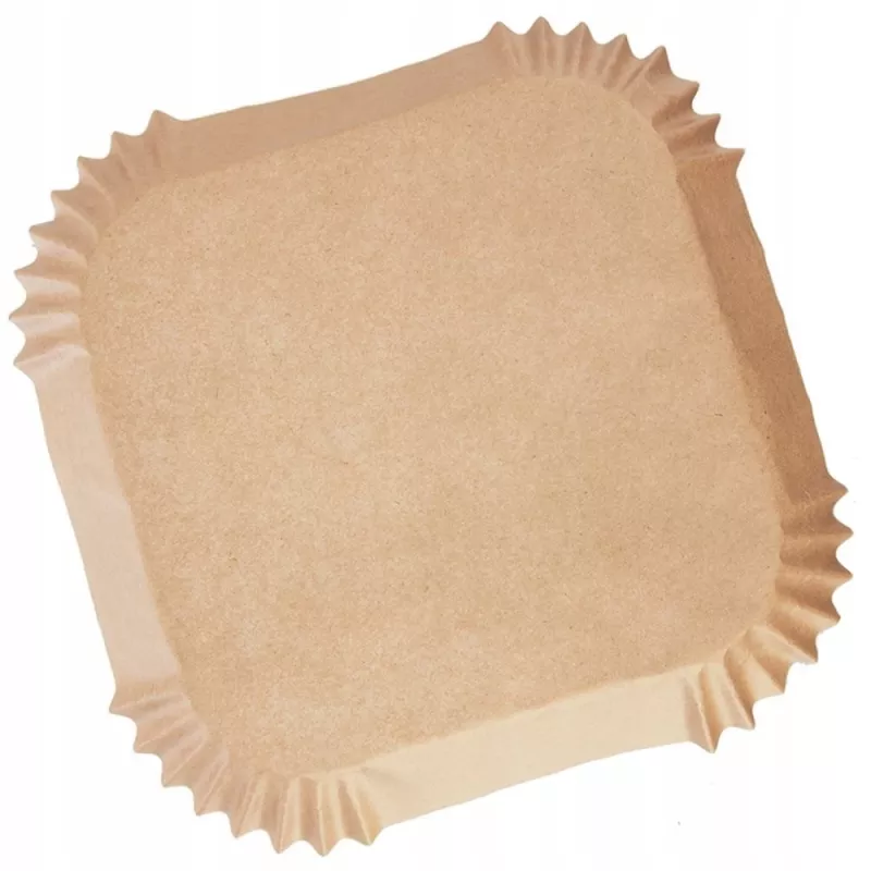 Paper fryer liner sheets Heckermann 21×21 cm square, 100 pcs (model 120071)