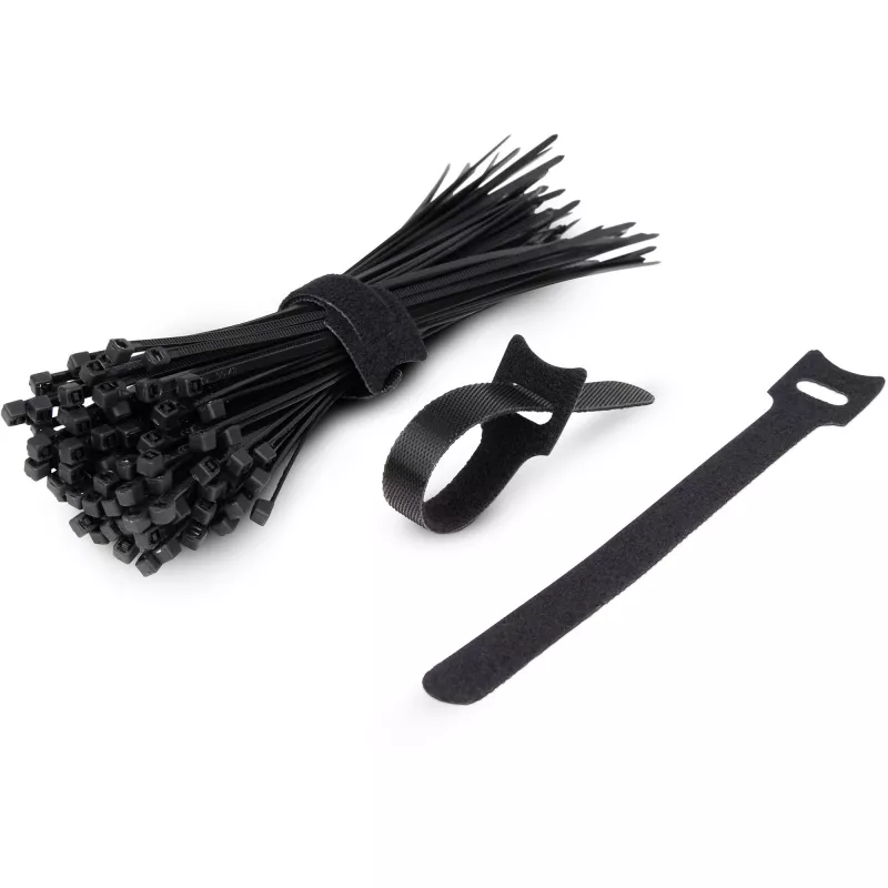 OfficePal Cable Organizer, cable management black, 136-piece