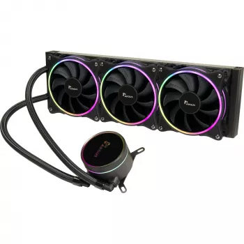 All-in-one liquid cooler INTER-TECH LC-360 RGB — 12 cm fan, hydraulic bearing, black