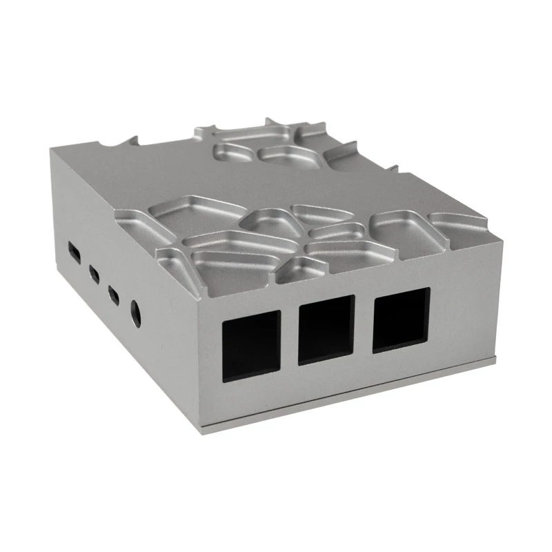 Akasa Aluminium Gehäuse für Raspberry Pi 4B mit Thermal-Kit - silber (A-RA09-M1S)