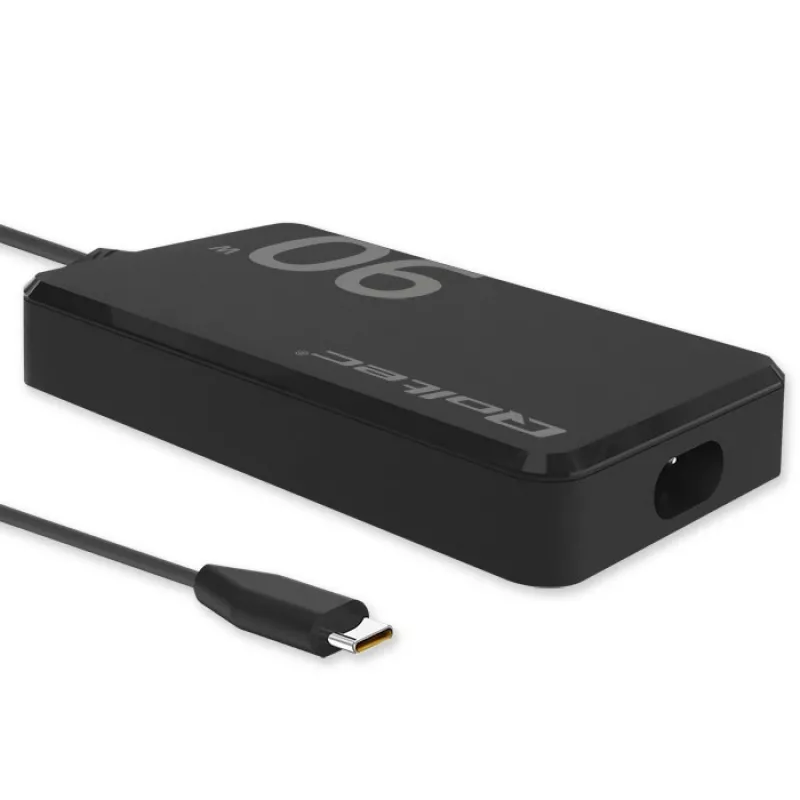 Qoltec 90W GaN Super Fast SLIM Wall Charger | XP | 5-20V | 4.5A | USB-C 3.1 | Laptop | MacBook | Smartphone | + cable