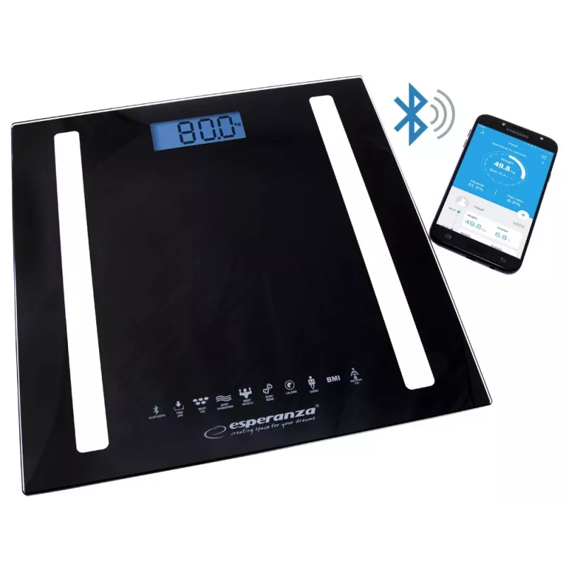 Esperanza EBS016K personal scale Electronic personal scale Square Black