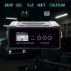Battery charger QOLTEC 52514 — 12V/24V, 25A, for AGM/GEL/SLA batteries with LCD display