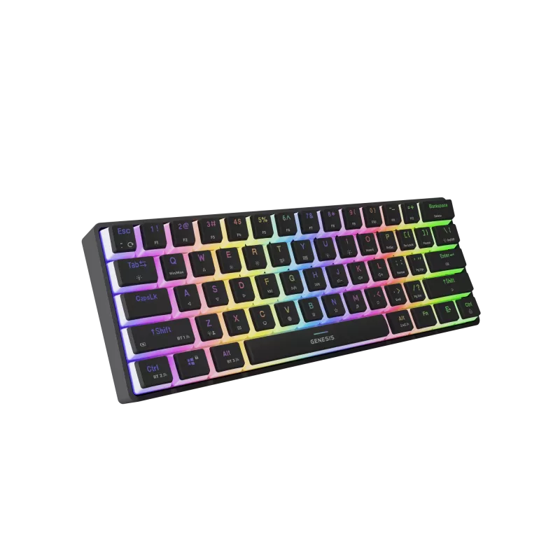 Gaming keyboard genesis THOR 660 G2 — wireless (2.4 GHz, Bluetooth) and wired compact layout