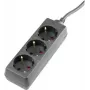 Power strip AS Schwabe 11332 Schuko black — 1 piece, Schuko outlets