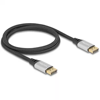 DeLOCK DisplayPort Cable 16K 60 Hz 1 m silver metal