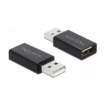 DELOCK USB 2.0 Adapter Type-A Plug to Type-A Socket Data Blocker