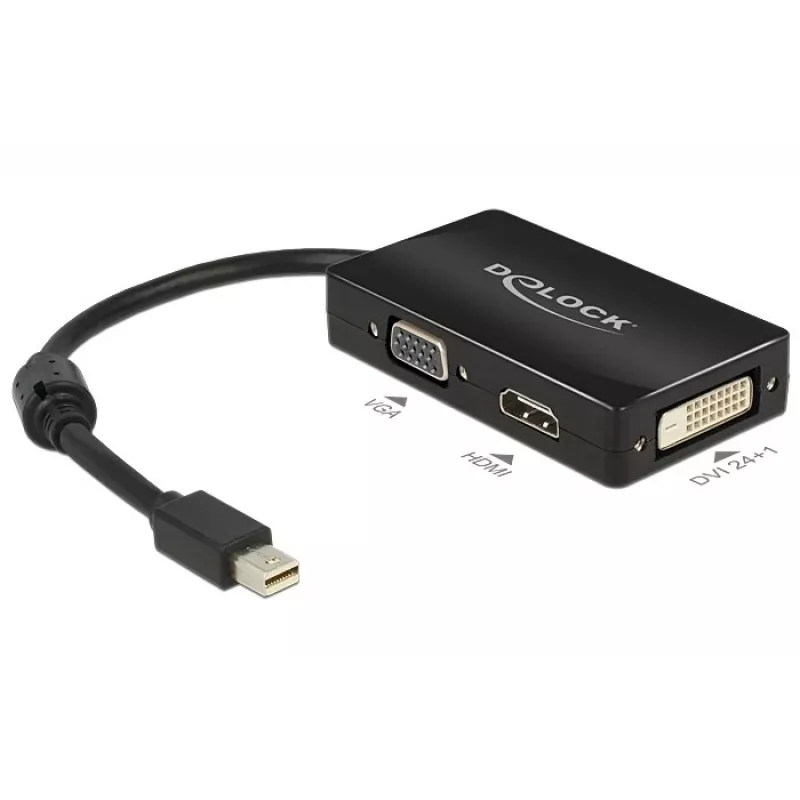 Cable DeLOCK 0.16m DisplayPort/VGA + HDMI + DVI