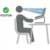 Laptop stand Port Designs 901103 — aluminium and black, supports up to 15.6 inch, width 260 mm, depth 145 mm, height 225 mm
