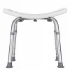 Rectangular adjustable shower stool