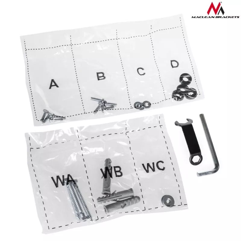 TV wall mount MACLEAN MC-740 for 13–23 inch screens, VESA up to 100x100, load capacity 30 kg