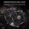 Corsair RS140 140mm Case Fan 2-Pack Black