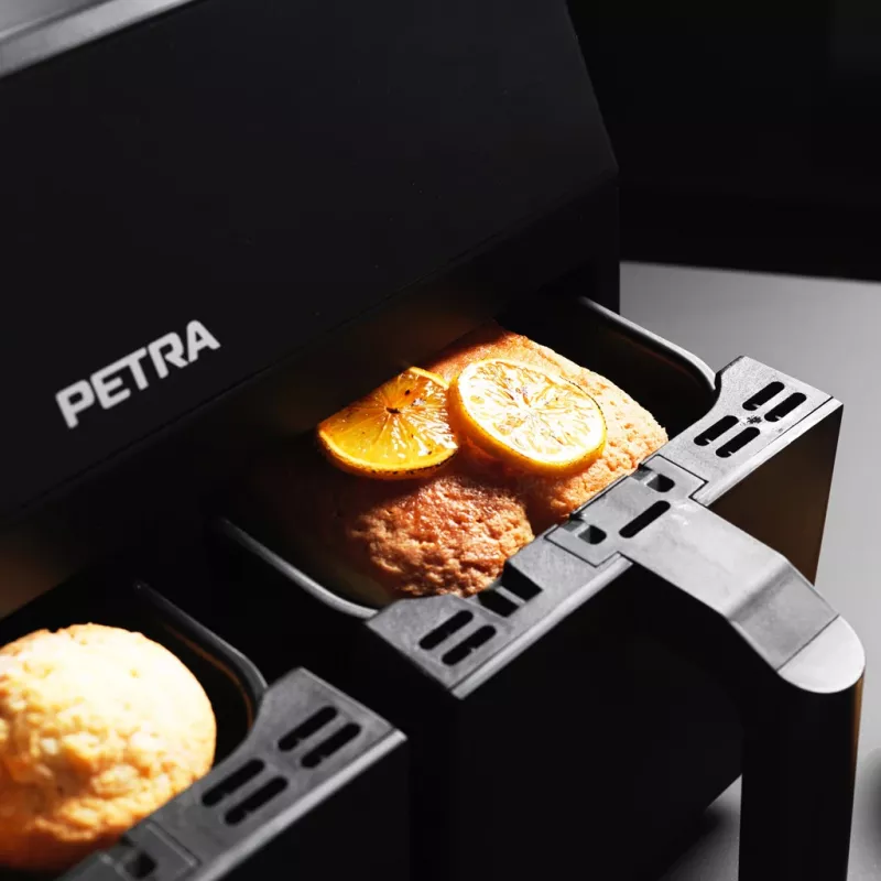 Air Fryer Petra PT4750BLKVDEEU7, Dual‑chamber, 3.7 L capacity, Black