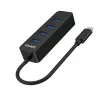 USB hub Unitek uHUB Q4 — 4-port USB 3.2 Gen 1 (Type-A) hub, USB-C host, 5 Gbit/s, 10 W, black