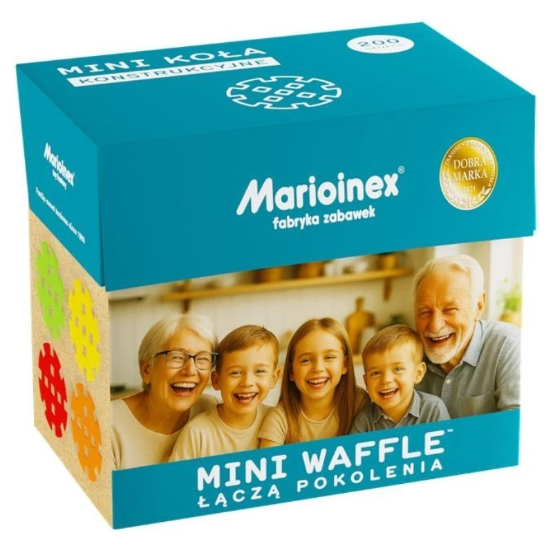 Toy building blocks Marioinex Mini Waffle Building Blocks Senior Set — 200 pieces, multicolour, recommended age 6+