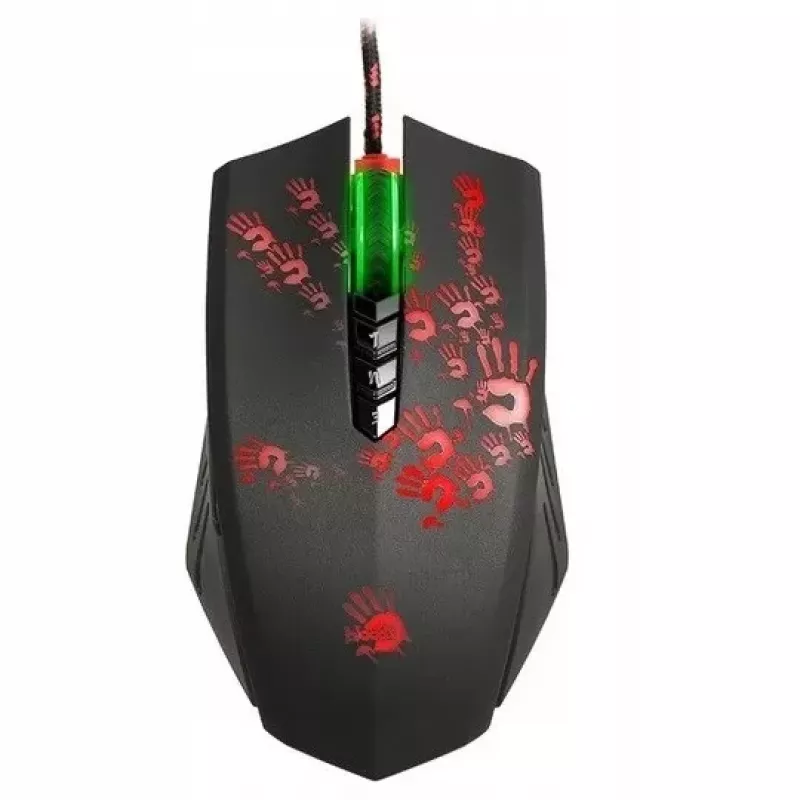 Gaming mouse A4Tech BLOODY A60 — optical, ambidextrous, 6200 DPI, USB Type-A, 8 buttons, black