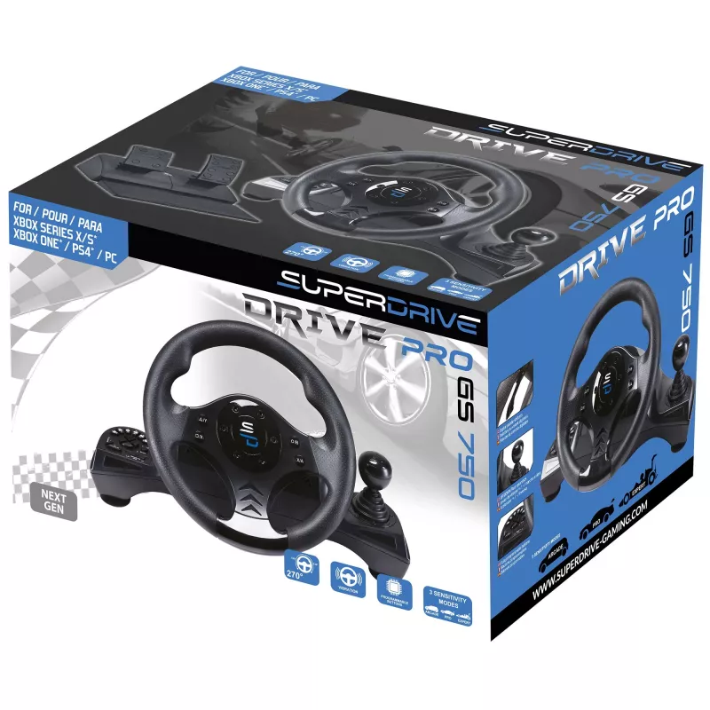 Steering Wheel + Pedals Subsonic SA5156-NG 270° Rotation USB Black
