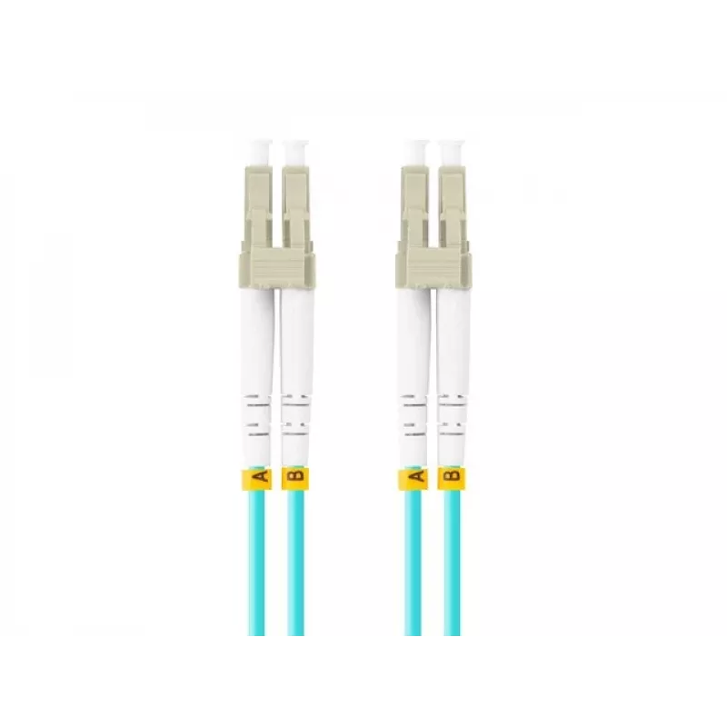 Fibre optic cable LANBERG FO-LULU-MD31-0030-TQ, OM3, LC–LC, 3 m, aqua
