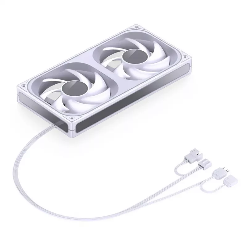 JONSBO ZB-240W 2x120mm ARGB PWM Case Fans - White