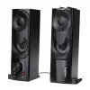 2 in 1 PC Speaker Soundbar Computer RGB LED Backlight Stereo Gaming USB 2 x 3W AUX 3.5 mm