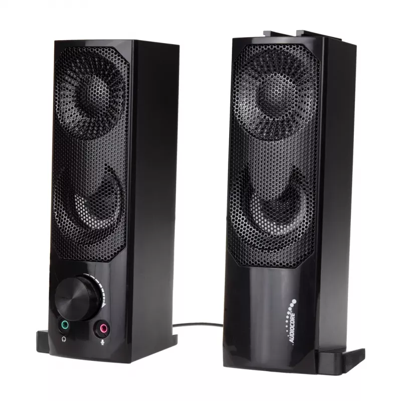 2 in 1 PC Speaker Soundbar Computer RGB LED Backlight Stereo Gaming USB 2 x 3W AUX 3.5 mm