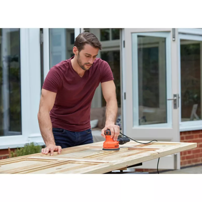 Black & Decker BEW210 Orbital sander 14000 RPM Black, Orange