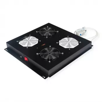 19-inch Exhaust Unit ROLINE 26.21.0245, black, 1U rack mount
