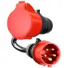 Adapter for Gemini flex 22 kW CEE red three-phase current 32A > CEE red 16A black 30cm