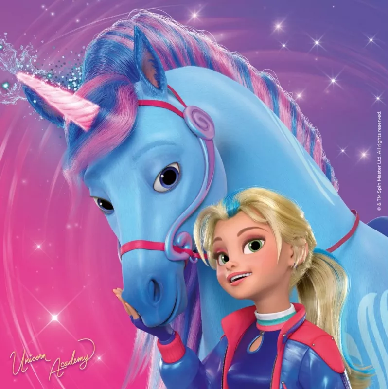 Jigsaw Puzzle Ravensburger Unicorn Academy — 3 x 49 pieces, set for children