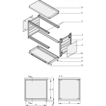 SCHROFF RATIOPAC AIR 193/4U 84HP 315D - Rack-Accessory - 4 HE (24571585)