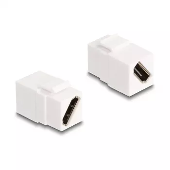 DeLOCK Keystone Module HDMI female to female diagonal 8K 60 Hz white