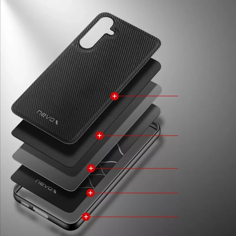 Cover nevox StyleShell NYLO Samsung Galaxy S25+ 6.8 inch Black