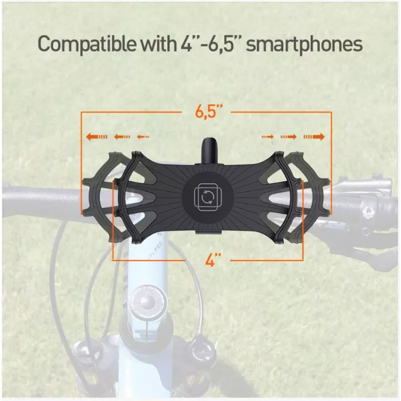 Bike phone holder Tellur BPH100 Black — handlebar mount for smartphones, adjustable grip