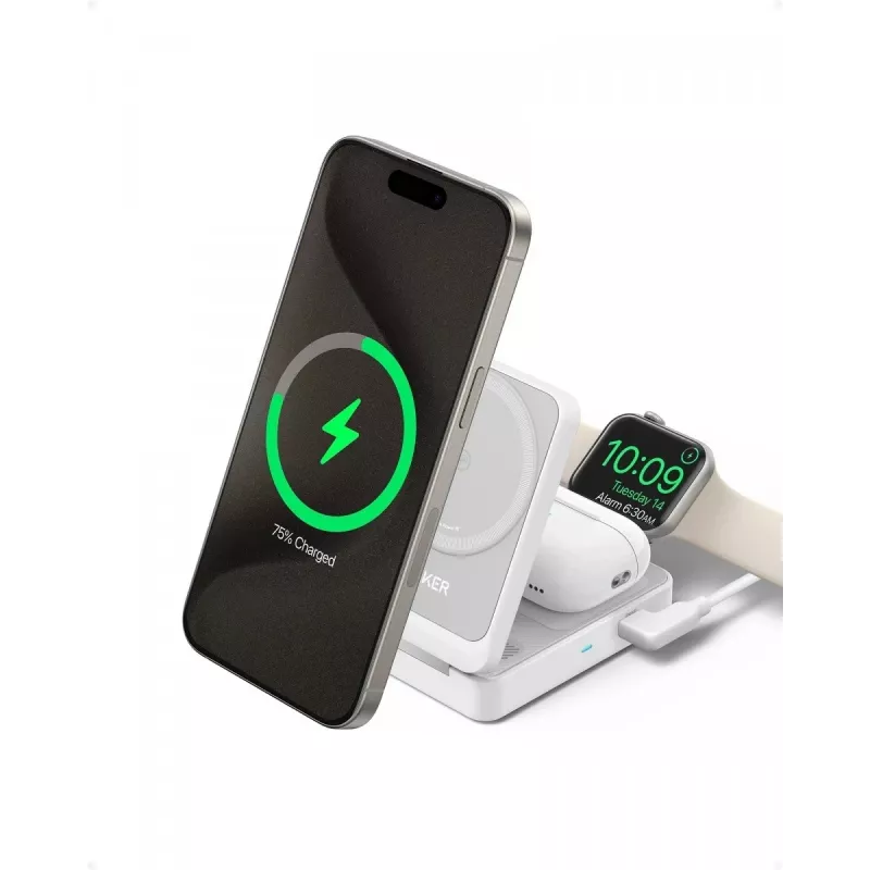 MagGo 3-in-1 15W foldable white EU