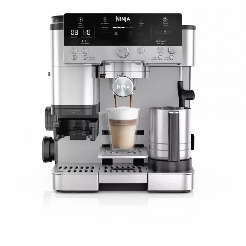 Espresso machine Ninja ES601EU — 2 L water tank, 1-cup capacity, black/stainless steel