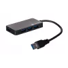 USB hub NATEC Moth 4-port USB 3.2 Gen 1 Type-A (5000 Mbit/s), USB-powered, black, 0.15 m cable