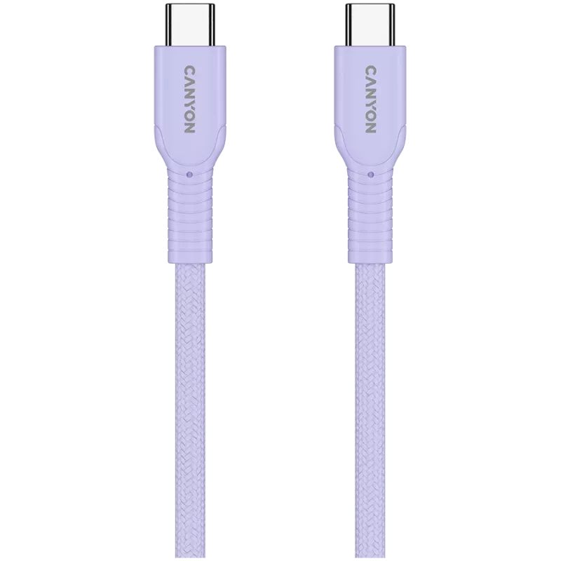 CANYON cable OnWire 60CL C-C 60W COLOR Braided 1m Purple