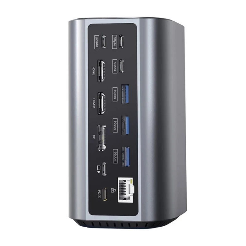 Docking station BlitzWolf BW-TH15 17in1 — 2x HDMI, DisplayPort, 4x USB-C