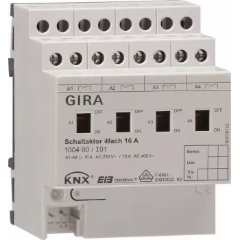 GIRA 100400 switching actuator 4-way 16A KNX/EIB REG