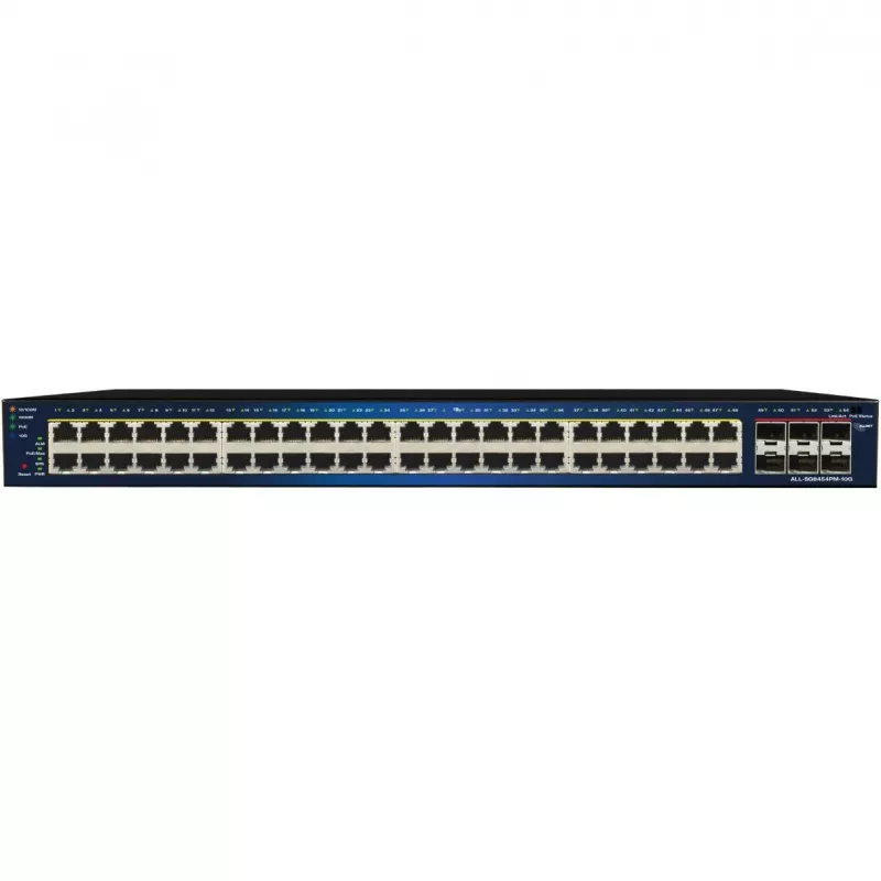 Managed PoE Switch ALLNET ALL-SG8454PM-10G with 48+6 PoE ports and 10G uplinks