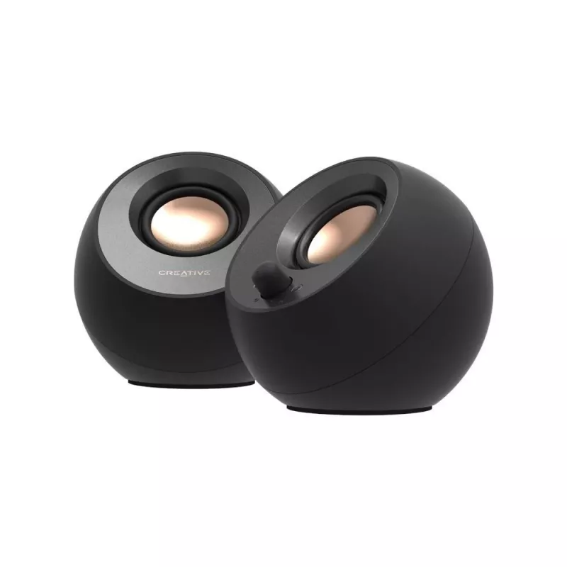 CREATIVE Pebble V3 Minimalistic 2.0 USB-C Desktop Speakers with USB Audio Clear Dialog Enhancement Bluetooth 5.0 8W RMS with 16W Peak Power USB-a