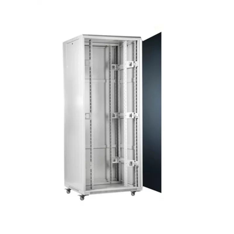SOMI Networks | 37U, 19″ Freestanding Cabinet | 37U-60/60NAC | Gray | Max Load 800kg; Removable and Lockable Side Panels; Glass Doors; Unassembled | Depth: 60 cm