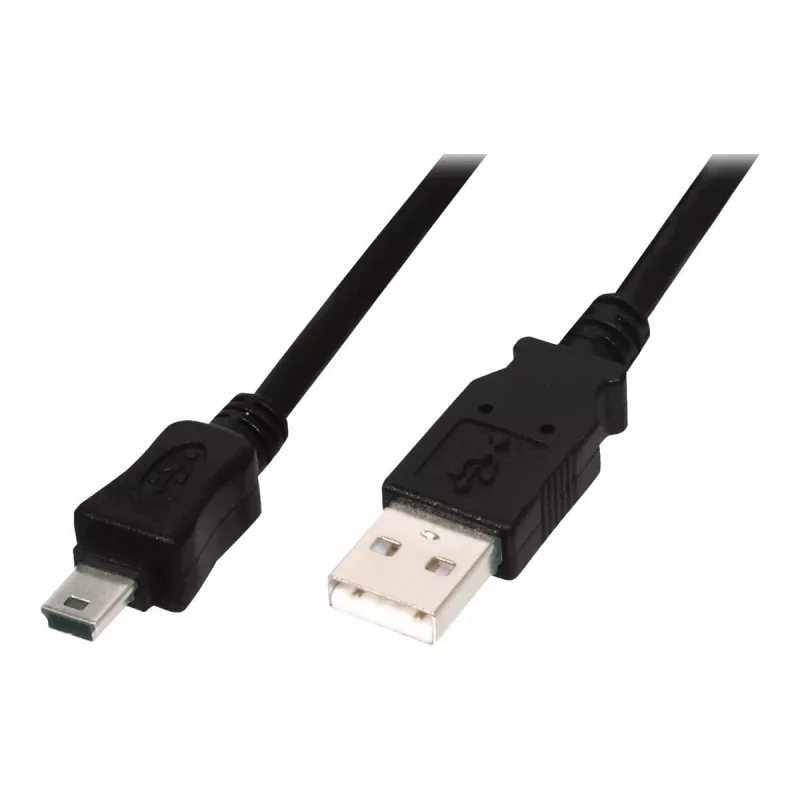 Digitus ASSMANN - USB Cable - USB Type A, 4-pin (M) - Mini-USB, Type B (M) - 1 m (USB / Hi-Speed USB) - Moulded - Black (AK-300108-010-S)