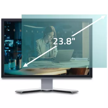 Monitor Screen Protector QOLTEC 51075 23.8 inch Anti Blue Light, Matte Anti-Glare